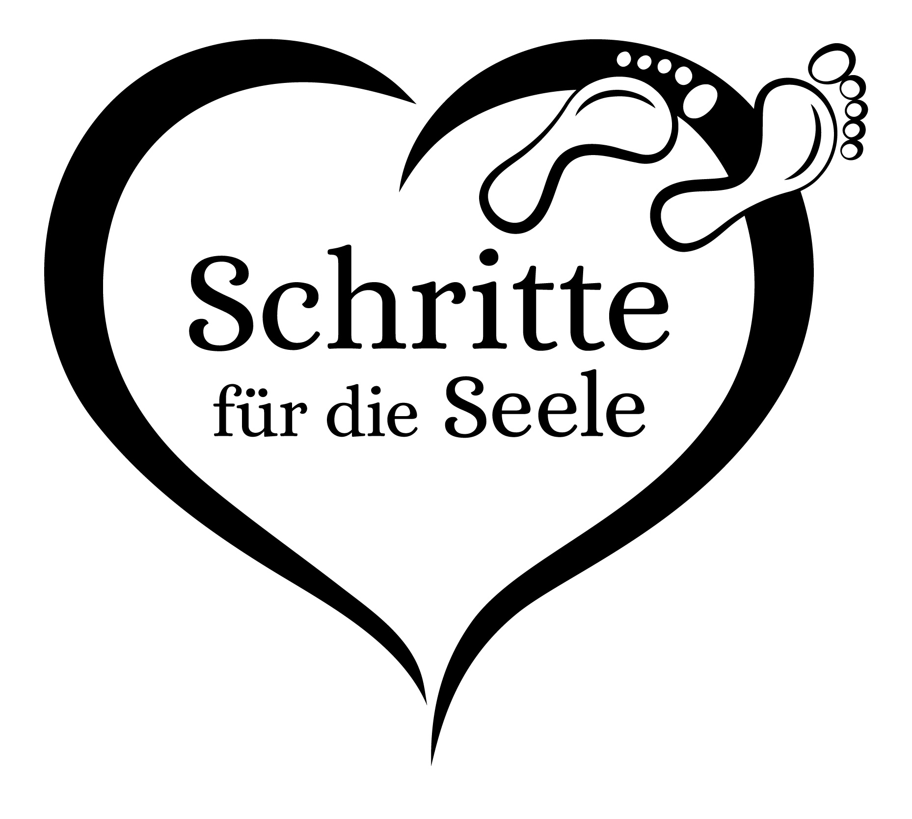 Logo Schritte fuer die Seele 01 Black